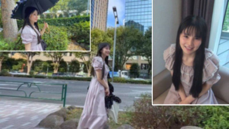 困り顔ではちゃめちゃかわいくて細身巨乳の女の子、「うん♡挿れていいよ♡」ということで生チンポ挿入で種付け中出し！